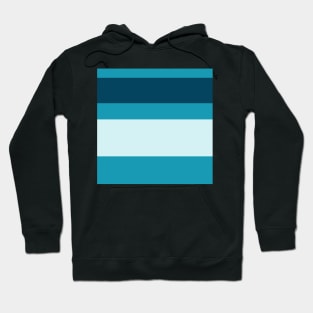 A gorgeous consistency of Ice, Tiffany Blue, Blue-Green and Marine Blue stripes. Hoodie